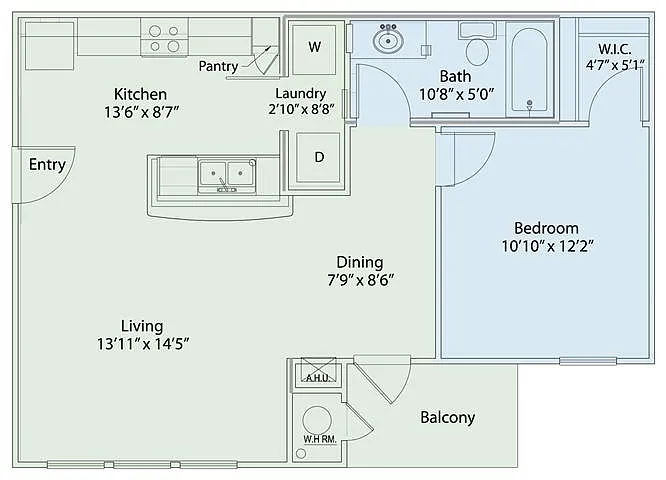 Floor plan 1 Bedroom