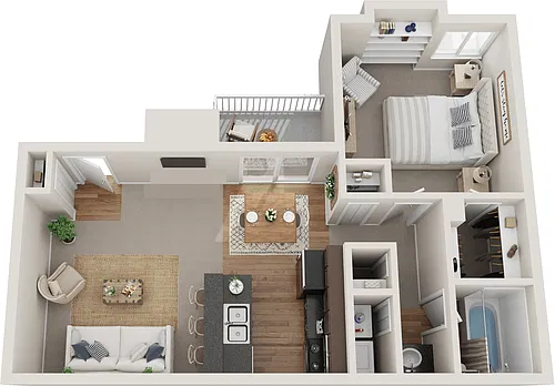 Floor plan 1BR/1BA - A