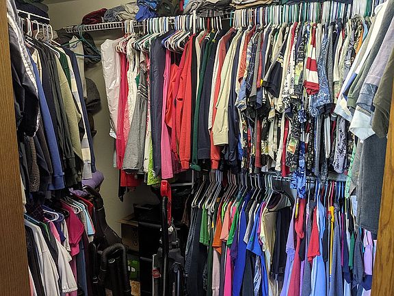 Master bedroom walk in closet