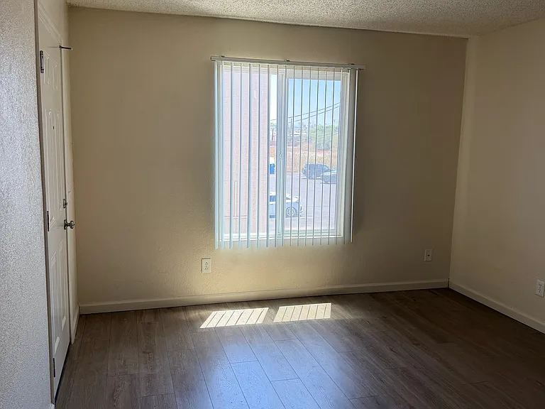 looking into the living room from the hallway