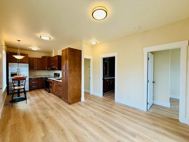 Open floor plan is light and bright
