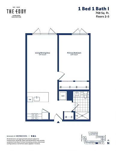 Floor plan 1 Bed 1 Bath I
