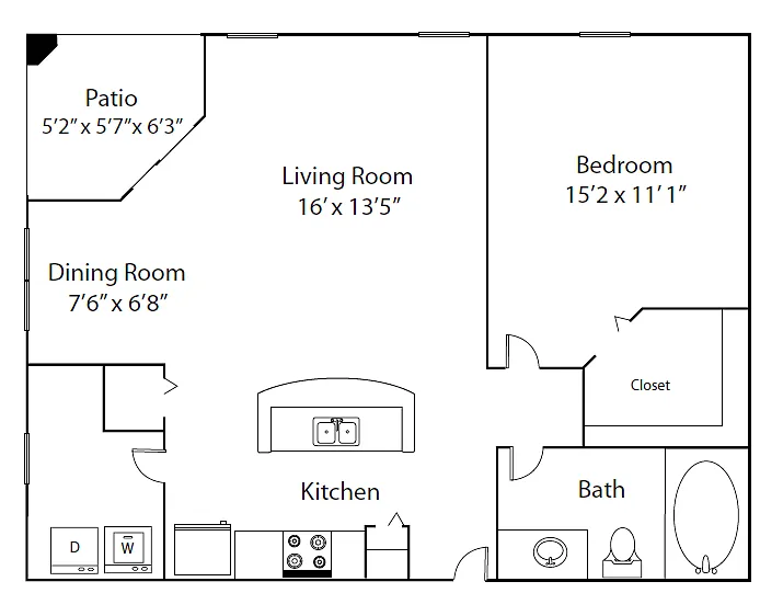 Floor plan Oakmont - Patio
