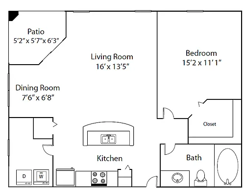 Floor plan Oakmont - Patio