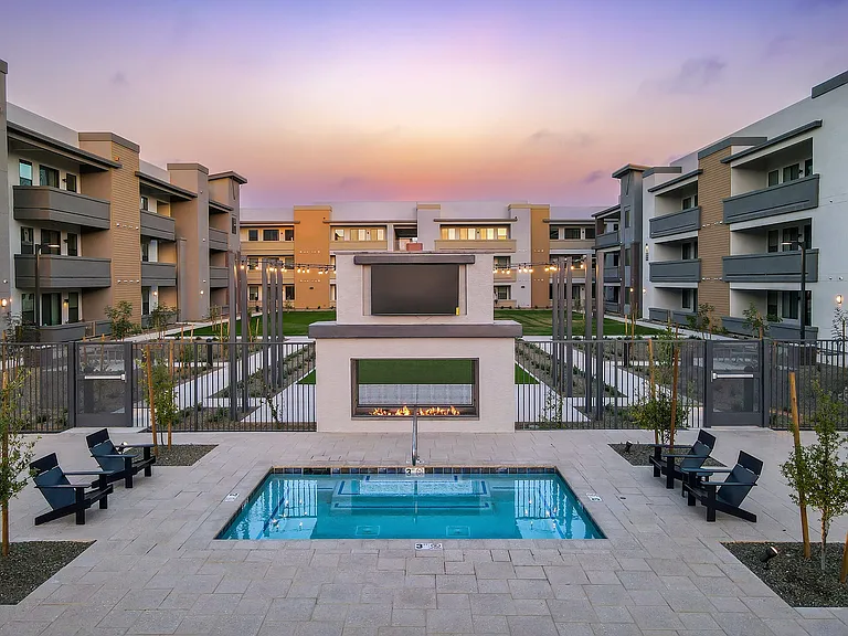 Resort Style Hot Tub and Fire Pit Area