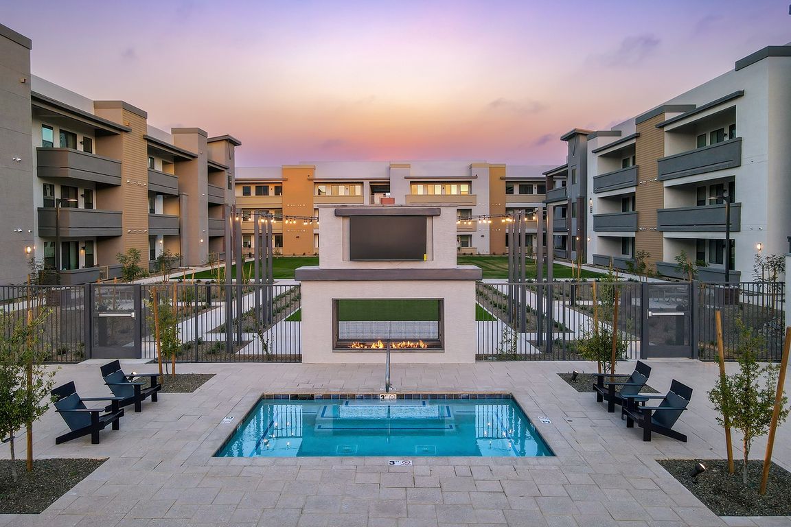 Resort Style Hot Tub and Fire Pit Area