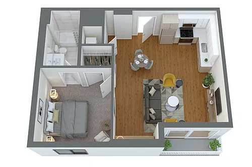 Floor plan A11 1 Bed/1 Bath