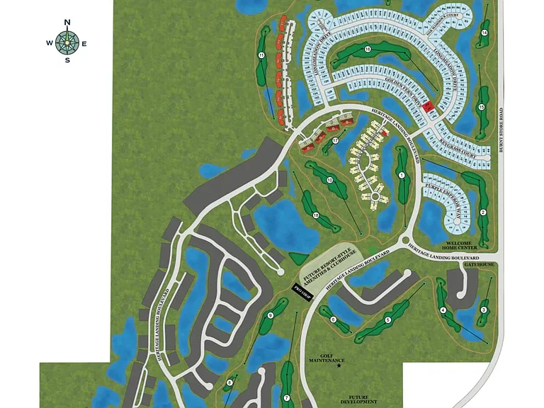 Site Map of Heritage Landing