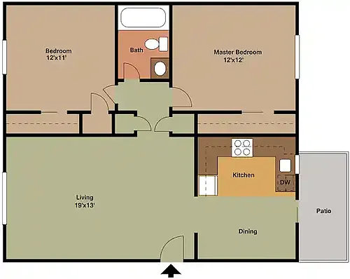 Floor plan B2 Spanish Oak