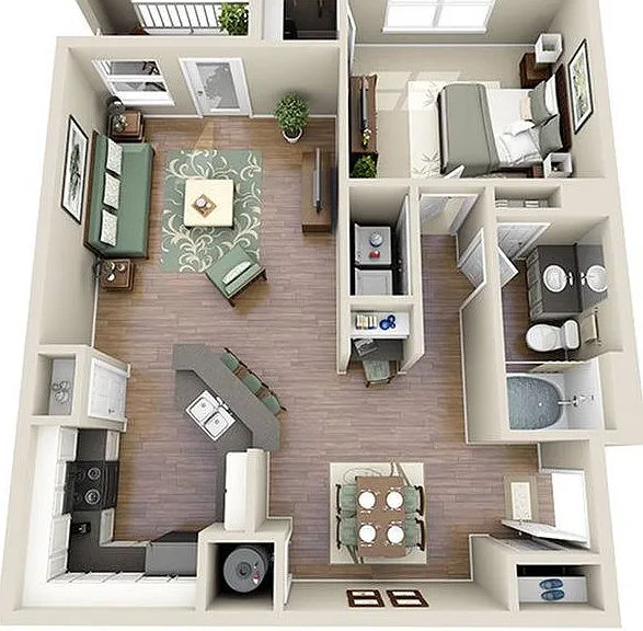 1 Bedroom | 1 Bath | 880 SF 1 Bedroom | 1 Bath | 880 SF
