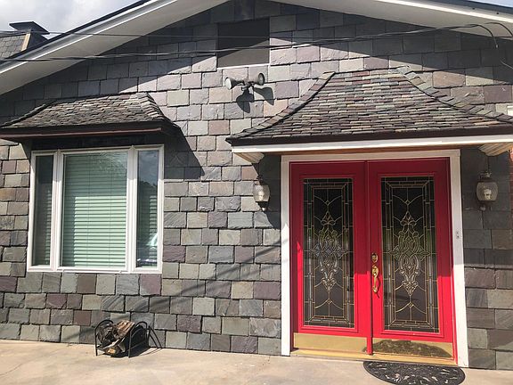 Side French door entrance.