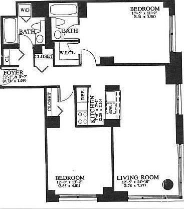 2nd image of 350 W 50th St APT 34B