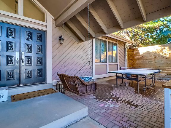 Front patio with swing.
