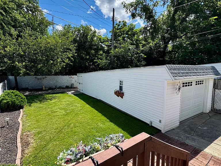 Fenced in back yard