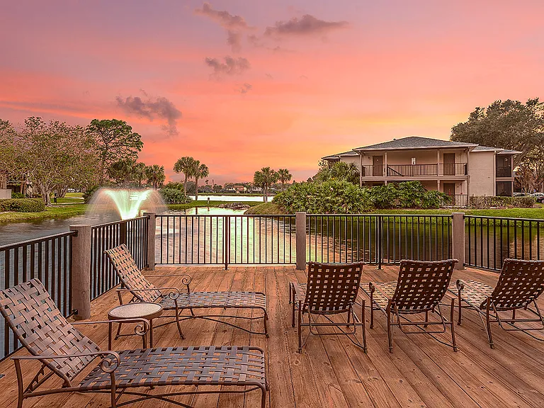 Enjoy gorgeous sunset views on the deck
