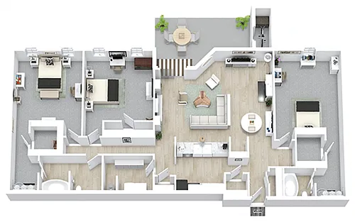 Floor plan Queen Palm Renovated