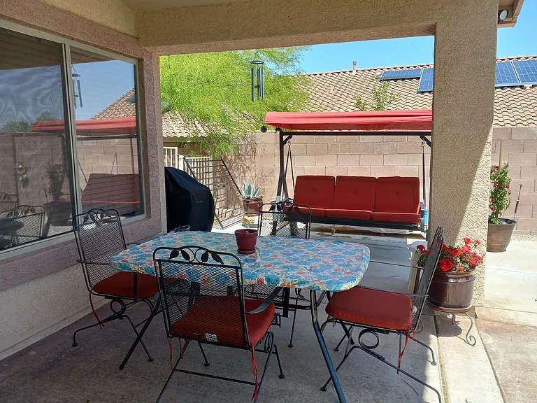 Furniture and lots of space for outdoor living.