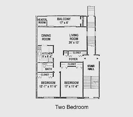 Floor plan Two Bedroom