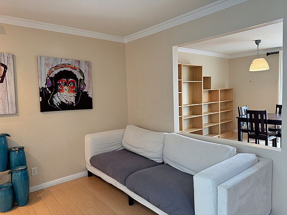 Living room and dining room