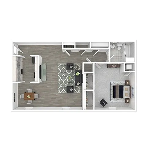 Floor plan 1 Bedroom 1 Bath