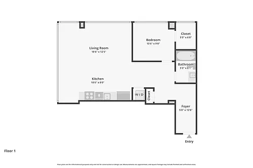 Floor plan 1 Bedroom
