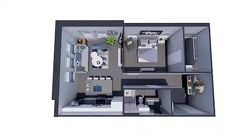 Floor plan Bldng 1 - Corner 682 SF