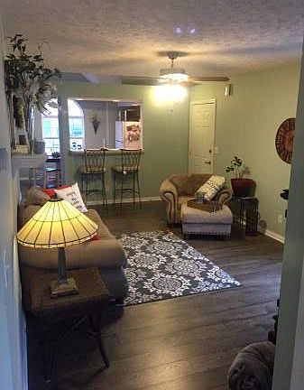 New laminate flooring in LR and Kitchen