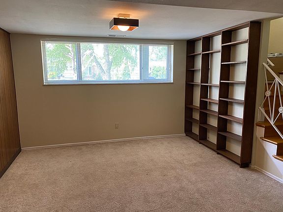 Family room with book cases