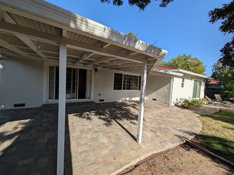 Family room door and patio.