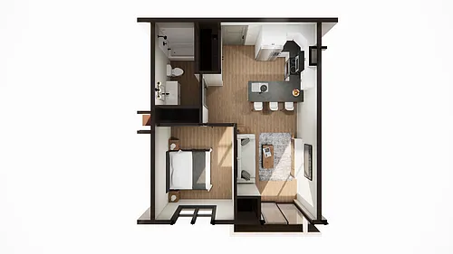 Floor plan 1 Bedroom