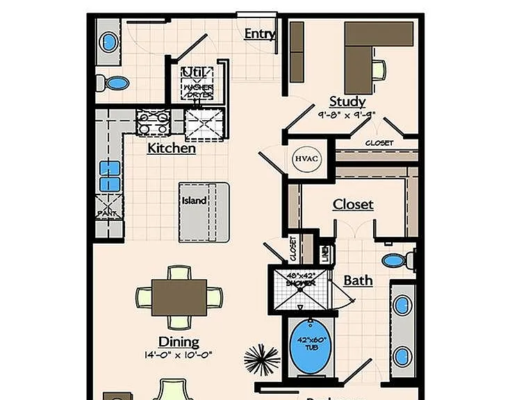 Two Bedroom Floorplan Two Bedroom Floorplan
