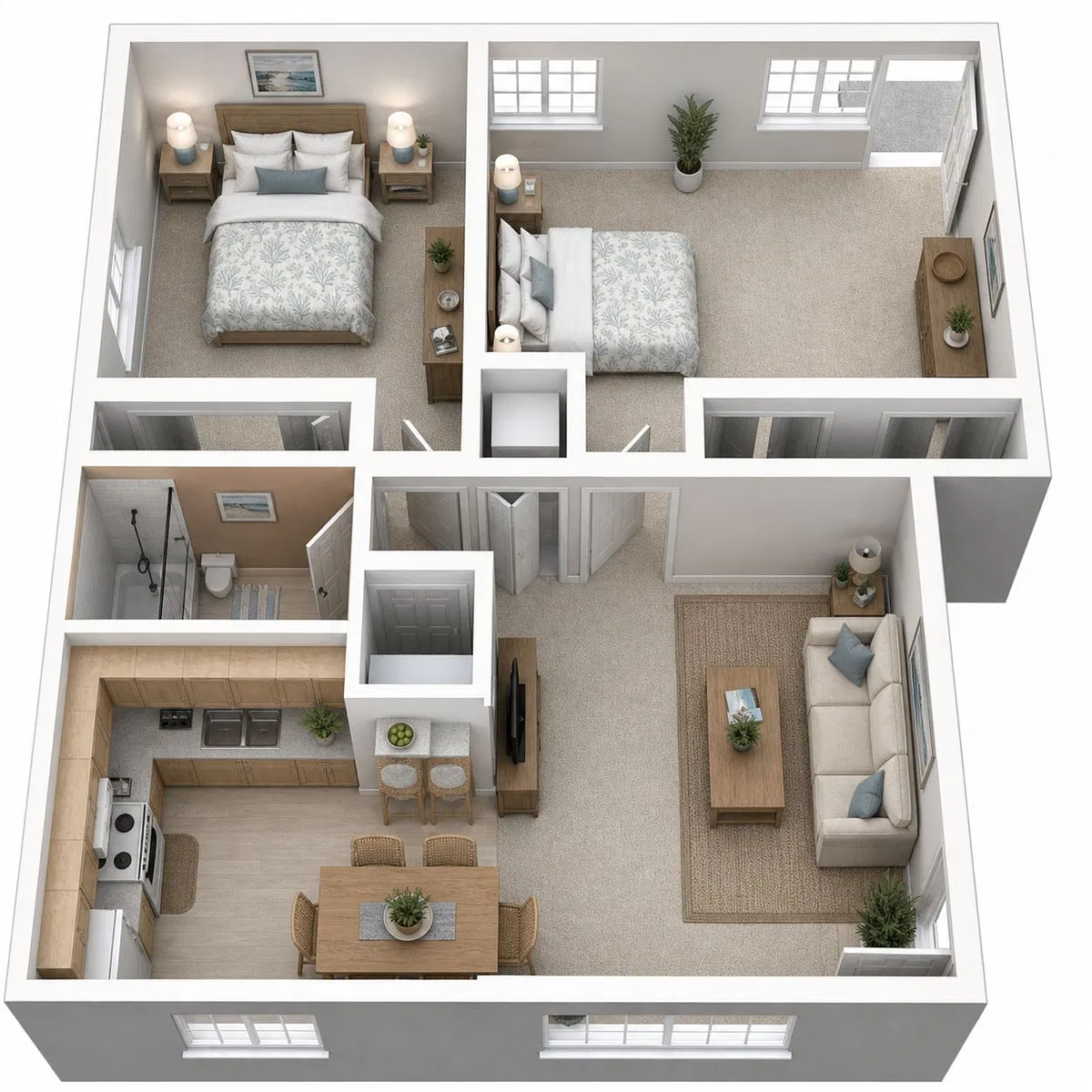 Floor plan Two Bedroom B