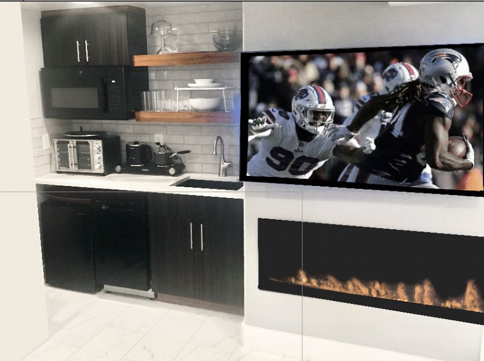 Grill yourself a steak (outside), then kick back and watch NFL football on your 50" high-definition widescreen Samsung smart television! (outside), then kick back and watch NFL football on your 50" High Def wide screen Samsung television.