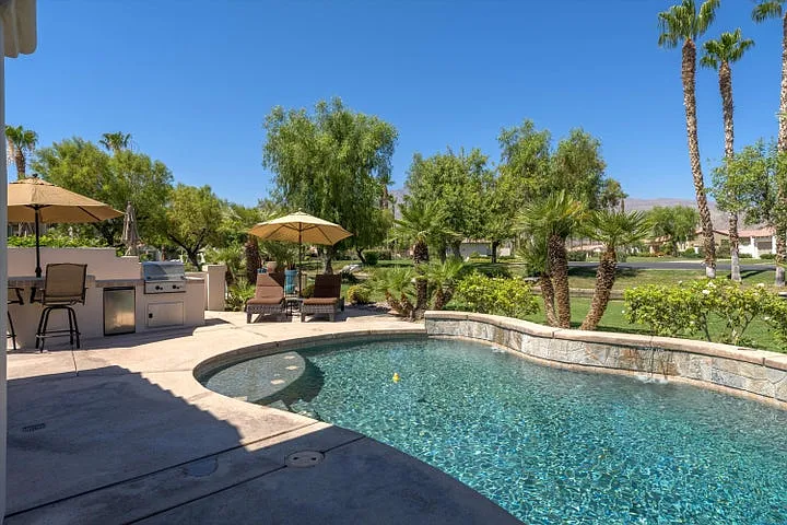 Pool and BBQ area.