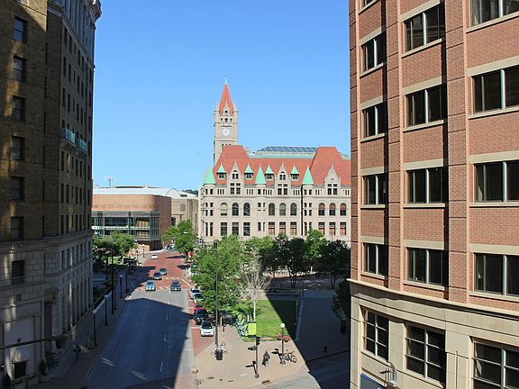 View down 4th St from condo