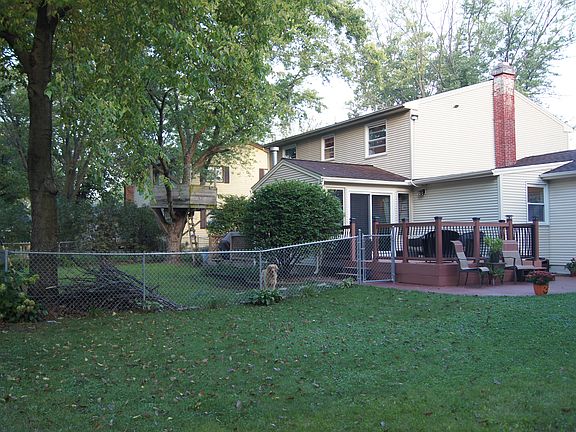 Back of house fenced yard