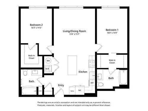 Floor plan Astral by Alta 2B-C