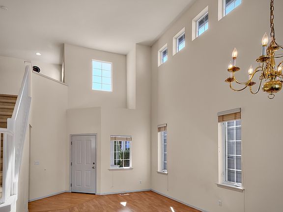 Living room with high ceiling