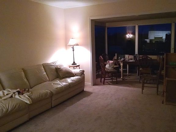 Night View from breakfast area through living room to Lanai