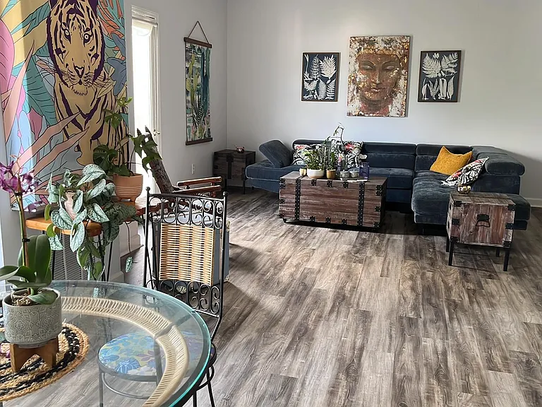 Lovely open concept living and dining area