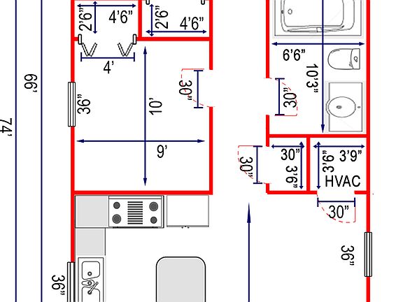 Floor plan for this unit.