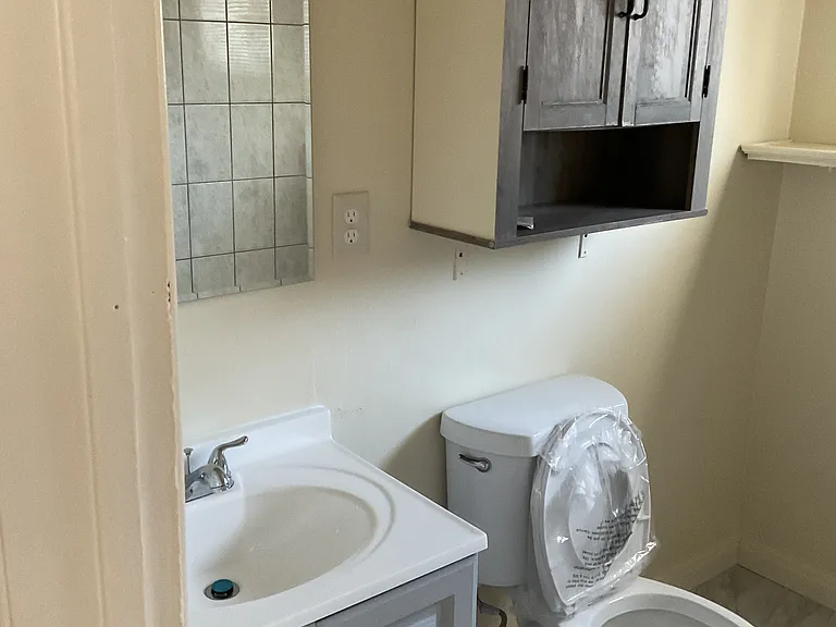 New toilet + vanity sink. Shower is a combo (tub + standing)