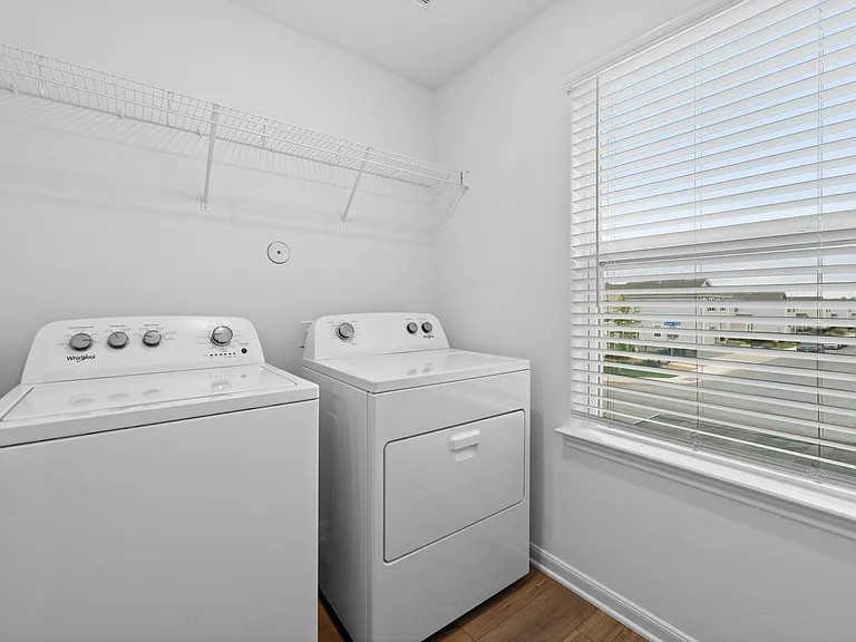 A spacious laundry room.