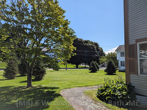 View of the front yard, towards the Kennebec River