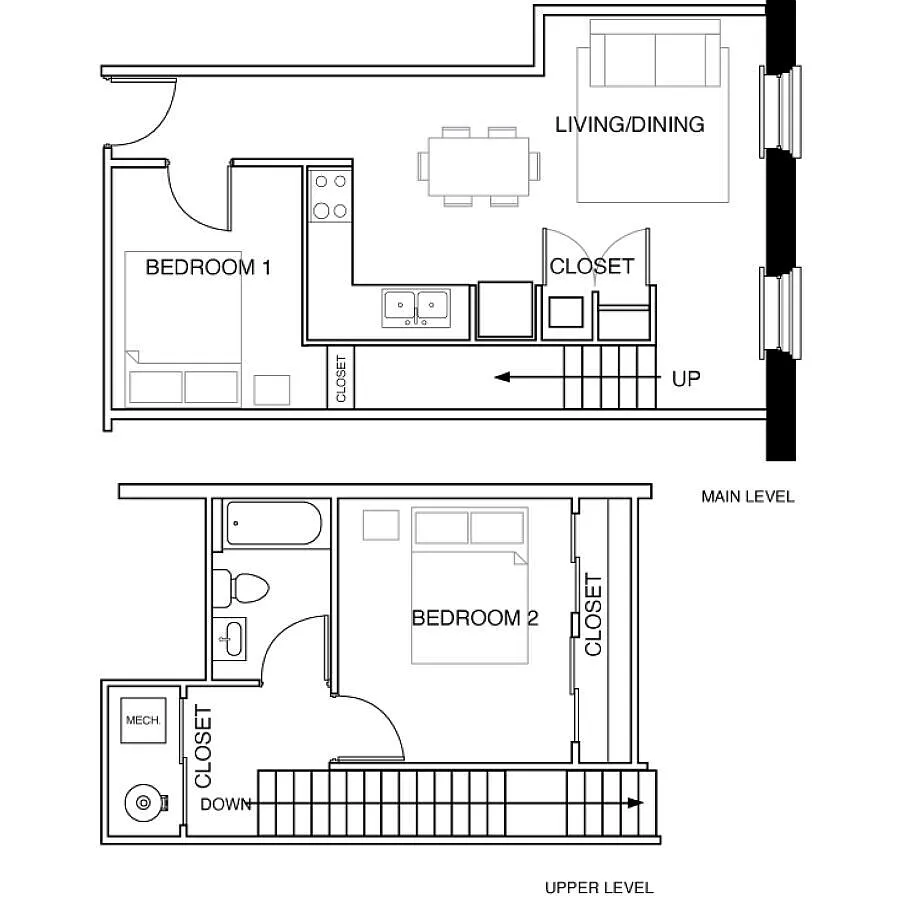 Floor plan 2 Bedroom-C6