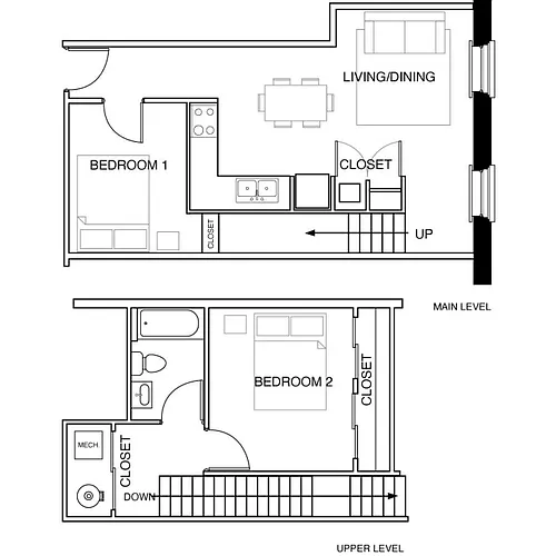 Floor plan 2 Bedroom-C6