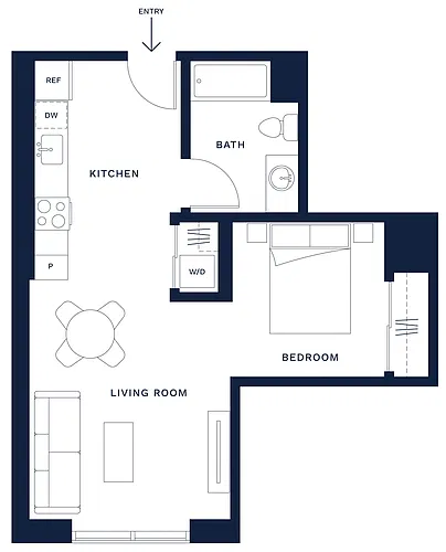Floor plan Studio- B2