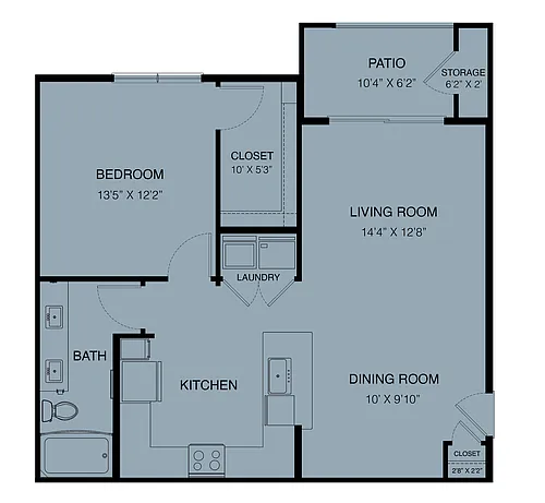 Floor plan A3-Llano 80% (Income Restrictions Apply)