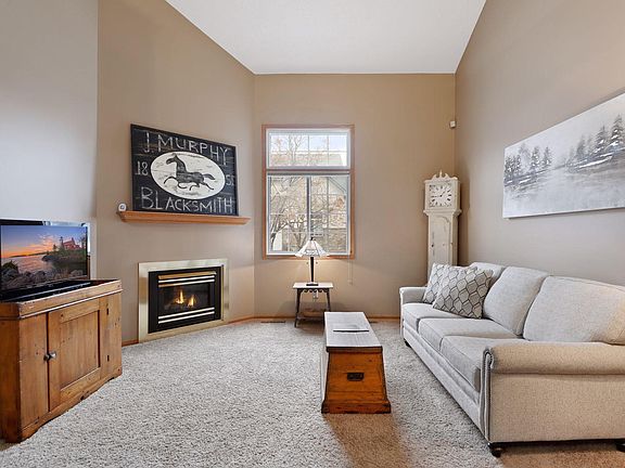Living room with gas fireplace