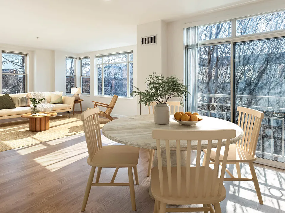 Living and Dining Room with Hard Surface Flooring